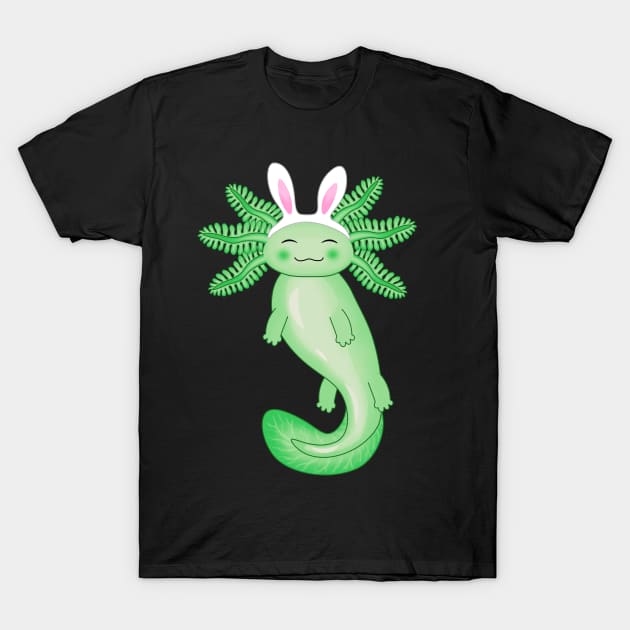 Green Axolotl T-Shirt by Purrfect